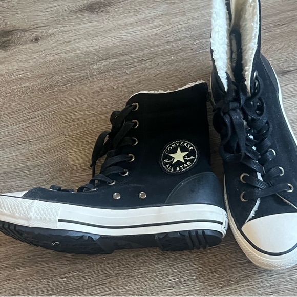 Converse Black and White High-Top Sneakers - Picture 2 of 4